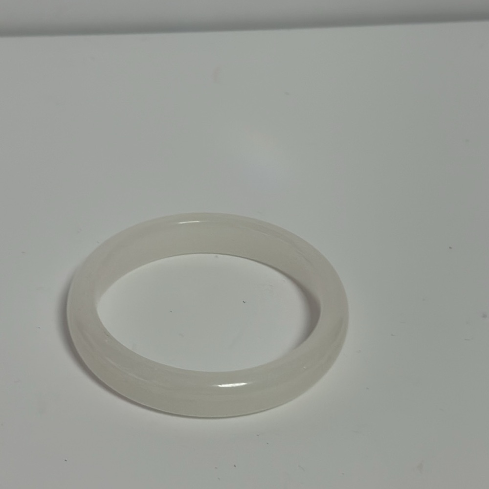 Jade Bangle Bracelet White